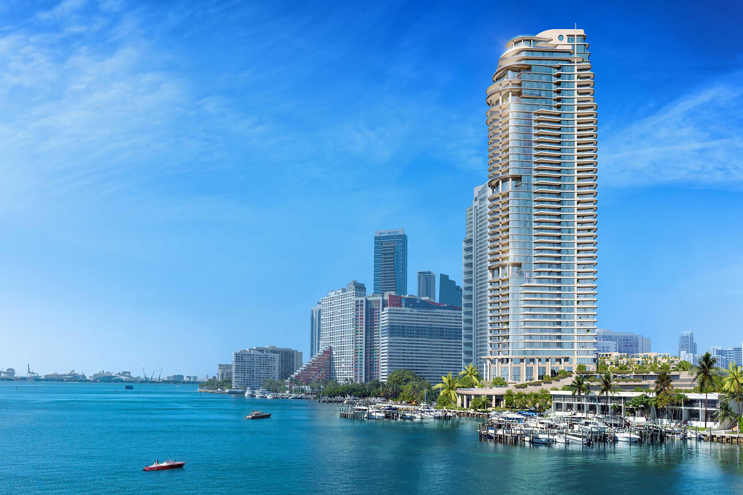 Rendering of St Regis 住宅迈阿密 Brickell温泉 View of Building